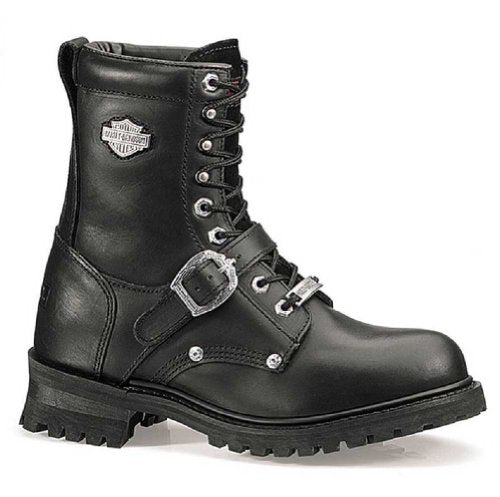 HARLEY-DAVIDSON FOOTWEAR Men's Faded Glory Leather Motorcycle Casual Boot, Black, 11 Medium US