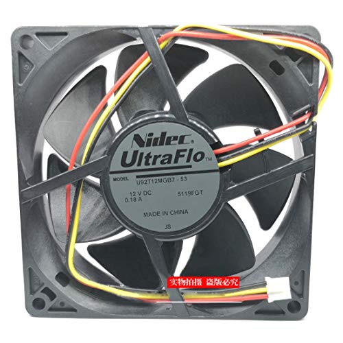 Zyvpee 92x92x25mm U92T12MGB7-53 92mm 12V 0.18A 3Wire EB-460i/465i Projector Fan