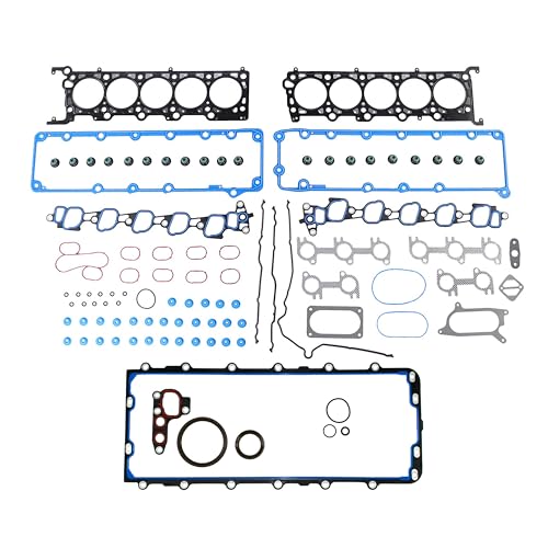 DNJ FGK4184 Full Gasket Set For 03-16 Ford E-350 Super Duty E-450 Super Duty, Excursion, F-250 Super Duty, F-350 Super Duty, F-450 Super Duty, F-550 Super Duty, F53 6.8L SOHC Naturally Aspirated