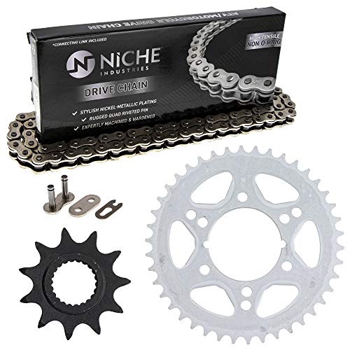 NICHE Drive Sprocket Chain Combo for Polaris Trail Boss 325 2x4 Front 11 Rear 42 Tooth 520NZ Standard 80 Links