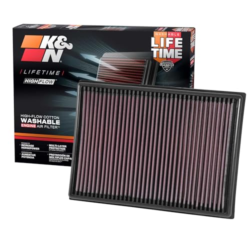 KN High-Flow Original Lifetime Engine Air Filter: Increase Power Towing, Washable, Premium: Compatible with 2010-2019 Toyota/Lexus 4runner, GX460, Land Cruiser, FJ Cruiser, Prado, 33-2438