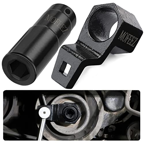 Mofeez 19 mm Harmonic Balancer Socket and 50mm Crankshaft Crank Pulley Wrench Holder Tool Compatible with Honda and Acura Engines