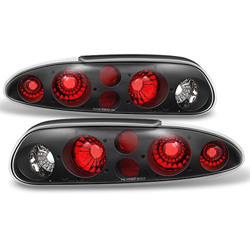 AKKON - For 1993-2002 Chevrolet Camaro LH Driver + RH Passenger Black Replacement Taillights Tail Lamps Pair Set