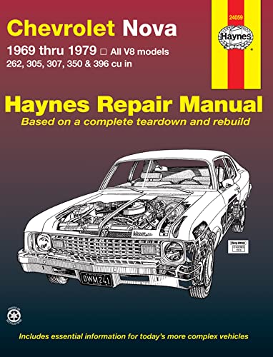 Chevrolet Nova 1969-1979 V8 Haynes Repair Manual USA Paperback