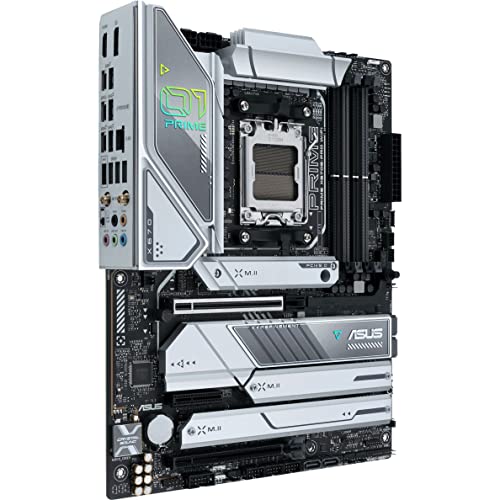 ASUS Prime X670E-PRO WiFi AMD X670 AM5 Ryzen Desktop 9000 8000 7000 ATX Motherboard with PCIe 5.0, Four M.2 Slots, DDR5 Slots, USB 3.2 Gen 2x2 Type-C, USB4 Support, WiFi 6E, and 2.5G Ethernet