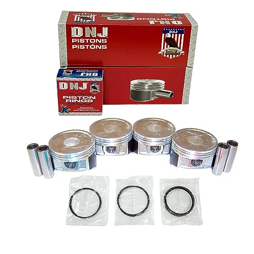 DNJ PRK162 Piston and Ring Kit For 2004-2012 Mitsubishi Eclipse Galant Lancer Outlander 2.4L L4 SOHC 16V Naturally Aspirated 4G69