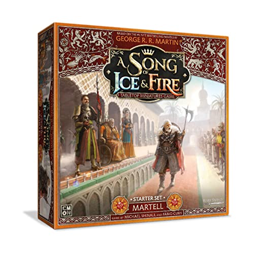 CMON A Song of Ice Fire Tabletop Miniatures Game House Martell Starter Set - Lead The Resilient House Martell! Strategy Game for Adults, Ages 14+, 2+ Players, 45-60 Minute Playtime, Made by CMON