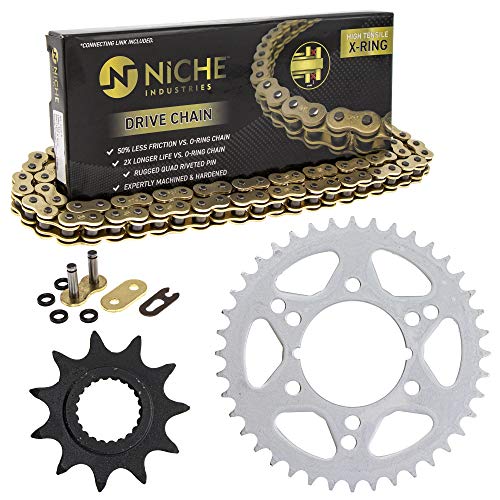 NICHE Drive Sprocket Chain Combo for Polaris Trail Boss 330 325 Front 11 Rear 40 Tooth 520V-X X-Ring 78 Links