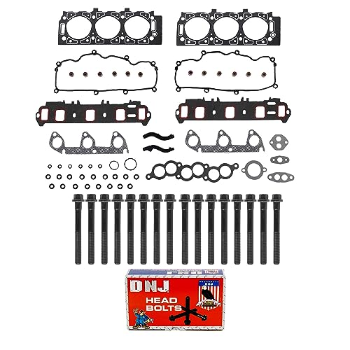 DNJ HGB4142 Cylinder Head Gasket Set with Head Bolt Kit for 1991-1995 Ford Ranger 3.0L 2986cc 182cid V6 OHV