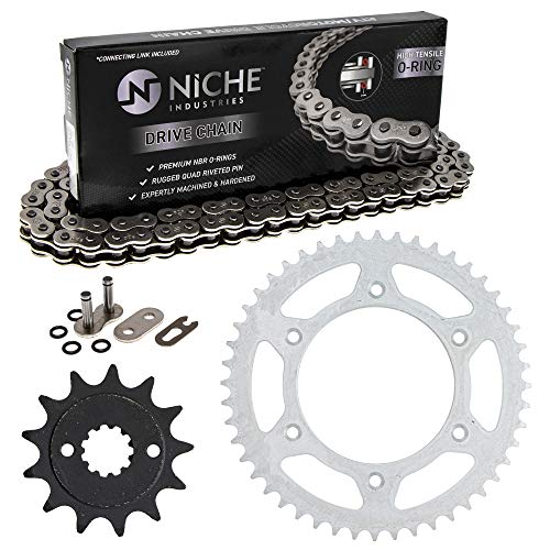 NICHE Drive Sprocket Chain Combo for Honda XR250R Front 13 Rear 48 Tooth 520V O-Ring 106 Links