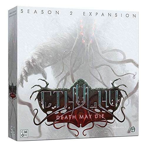 Cthulu: Death May Die Season 2 Board Game Expansion Horror Game Mystery Game Cooperative Game for Adults and Teens Ages 14+ 1-5 Players Average Playtime 90-120 Minutes Made by CMON