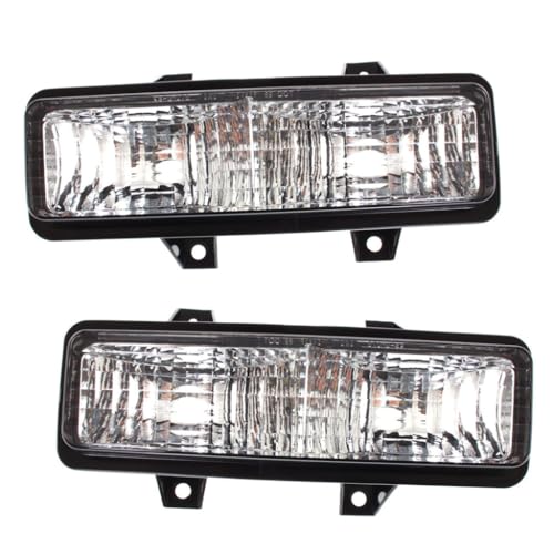 For 1989-1991 Chevy Blazer Pair Park/Signal Lights Driver and Passenger Side Unitw/quad headlamps park/signal combination GM2520130 GM2521130 - replaces 5975227 5975228