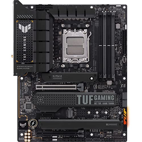 ASUS TUF Gaming X670E-PLUS WiFi 6E Socket AM5 LGA 1718 Ryzen 7000 ATX Gaming Motherboard16 Power Stages, PCIe 5.0, DDR5 Memory, Four M.2 Slots,2.5 Gb LAN,USB 4, Aura RGB Lighting.