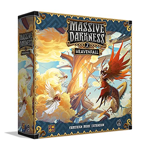 Massive Darkness 2 Heavenfall Board Game Expansion Tabletop Miniatures Game Cooperative Strategy Game for Adults and Teens Ages 14+ 1-6 Players Average Playtime 60 Minutes Made by CMON