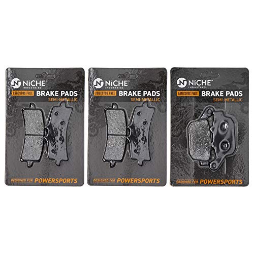 NICHE Brake Pad Set for Triumph Daytona 675 T2021451 T2020602 Front Rear Semi-Metallic