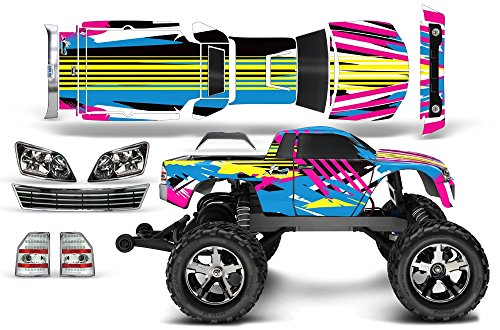 AMR Racing RC Graphics kit Sticker Decal Compatible with Traxxas Stampede VXL 1/10 6708L - Flashback