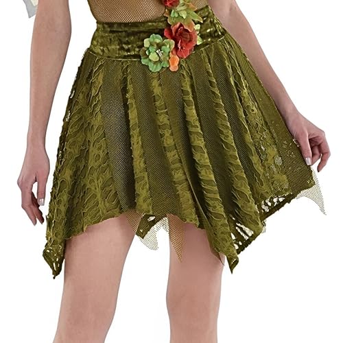 Green Woodland Fairy Skirt - Adult S/M, 1 Pc - Durable Mesh Polyester - Adorable Enchanting Design - Perfect For Themed Events Party Dress Ups