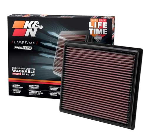 KN High-Flow Original Lifetime Engine Air Filter: Performance, Washable: Compatible with 2010-2021 Toyota/Lexus/Mitsubishi Highlander,RAV4,Sienna,Avalon,Camry,ES 350,NX300,Rx350,Triton 33-2443