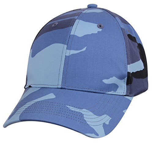 Rothco Supreme Camo Low Profile Cap Adjustable Rugged Outdoor Baseball Hat US, Alpha, One Size, Sky Blue Camo