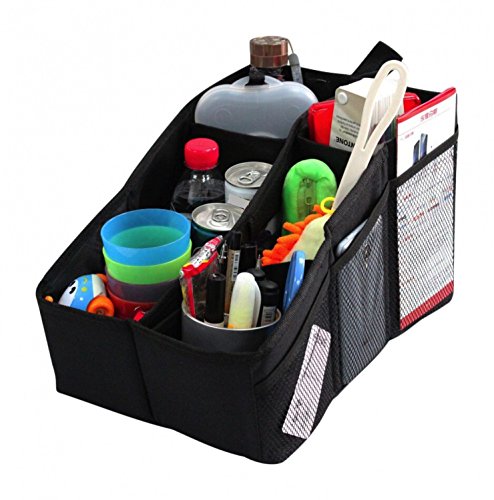 AutoMuko Car Organizer, Car Console Organizer with 6 Large Pockets, + Adjustable Dividers for Keeping Miscellaneous Items Organized- Use in Front or Back to Store Kids Toys, Books, Snacks etc