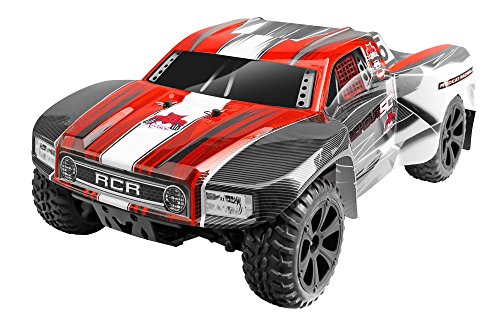 Redcat Racing Blackout SC 1/10 Scale Electric Short Course Truck with Waterproof Electronics Vehicle, Red