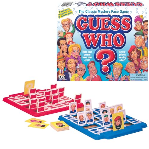 Guess Who Board Game with Classic Characters by Winning Moves Games USA, Classic Children's Mystery Board Game of Deduction for 2 Players, Ages 6+ 1191