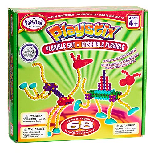 Playstix Flexible Set Construction Toy Building Blocks 68 Piece Kit