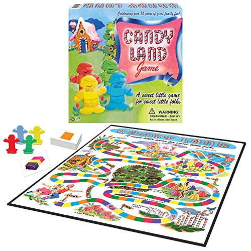 Candy Land With Retro Artwork by Winning Moves Games USA, Classic Edition Celebrating Over 70 Years, A Sweet Little Game for Sweet Little Folks, Rite Of Passage Game for 2-4 Players, Ages 3+ 1189