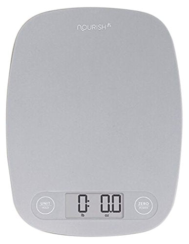 GreaterGoods Digital Kitchen Food Scale, Ash Grey (Measures Grams and Ounces)