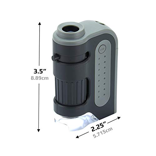 Carson MicroBrite Plus 60x-120x LED Illuminated Pocket Microscope