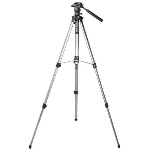 BARSKA Deluxe Tripod (63.4" Extendable) with Carrying Case, Gray/Black