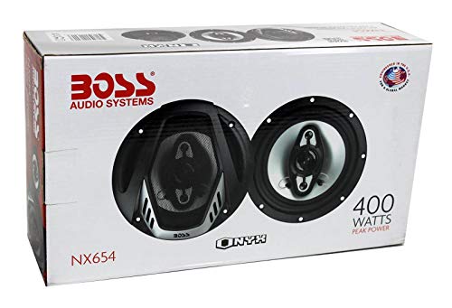 Boss NX654 Onyx 6.5in 400W 4-Way 4 Ohm Car Audio Speakers (2 Pairs)