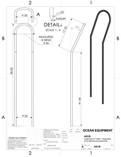 NavPod AngleGuard Single Bend AG18 (9.5" Wide, 1" Diameter)