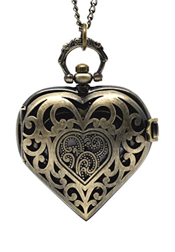 Souarts Antique Bronze Heart-Shaped Pocket Watch Model 1