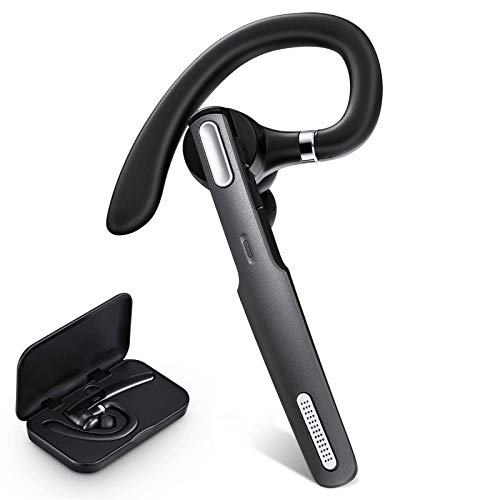 Icomtofit V5.0 Wireless Bluetooth Headset with Built-in Mic (Gray), Hands-Free Earphones for iPhone and Android.