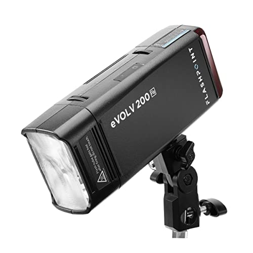 Flashpoint eVOLV 200 R2 TTL Pocket Flash w/ Barndoor Accessory Kit [Includes Barndoors]