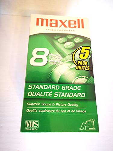 Maxell T160 Standard Grade VHS Tape (3 Pack, 213030)