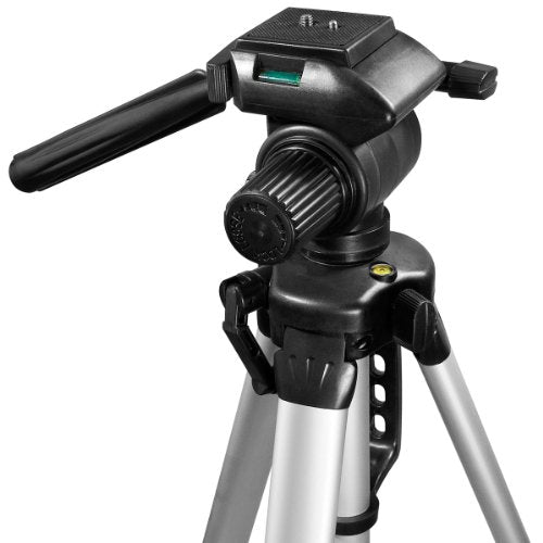 BARSKA Deluxe Tripod (63.4" Extendable) with Carrying Case, Gray/Black