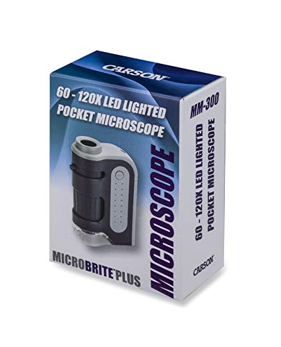 Carson MicroBrite Plus 60x-120x LED Illuminated Pocket Microscope