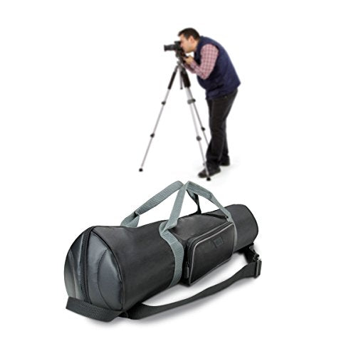 USA Gear Padded Tripod Case Bag (21-35in) with Adjustable Size, Pocket & Shoulder Strap for Camera Accessories