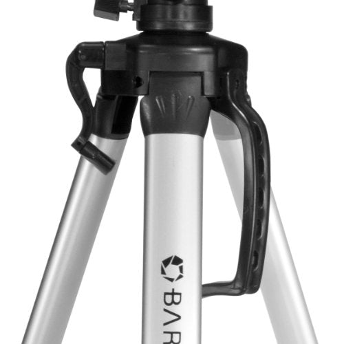 BARSKA Deluxe Tripod (63.4" Extendable) with Carrying Case, Gray/Black