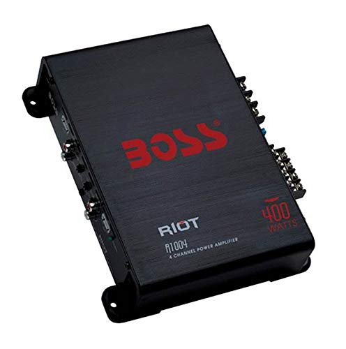 BOSS Audio R1004 400W 4-Channel Car Amplifier with Mosfet+8 Ga Amp Kit