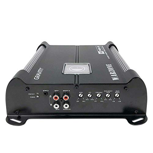 Gravity Audio Warzone 3000W Class D Car Amplifier (WZ3000.1D) - 1/2/4 Ohm Stable, Remote Sub Control