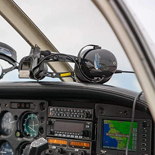 Rugged Air RA200 General Aviation Pilot Headset: Noise Reduction, Dual GA Plugs, MP3 Input, Adjustable Headband (Plus Headset Bag)