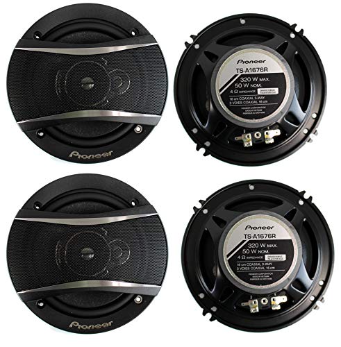 Pioneer TS-A1676R 6.5" 3-Way Car Speakers (4 Pack, 320W)