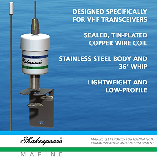 Shakespeare 36" Stainless Steel Low-Profile VHF Antenna (5215)