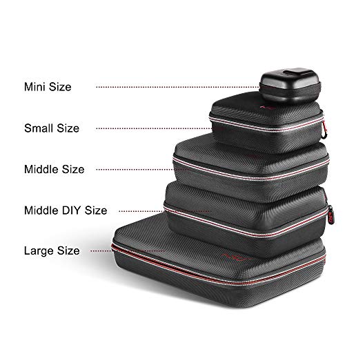 HSU Protective Carry Case for GoPro Hero 11/10/9/8, Hero 7 Black, 6, 5, 4, Black, Silver, 3+, 3, Hero (2018) and Accessories, Upgraded Interior Foam Storage Solution for Adventurers