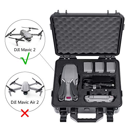 Smarty Hard Carrying Case for DJI Mavic 2 Pro/Zoom Fly More Combo (Upgrade Edition) – Waterproof Storage for Drone and Accessories