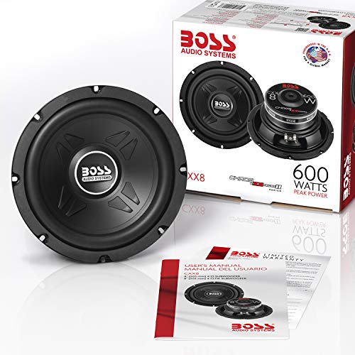 BOSS Audio Systems CXX8 8" Car Subwoofer - 600W Max Power, 4 Ohm Voice Coil, Easy Mount (Sold Individually)