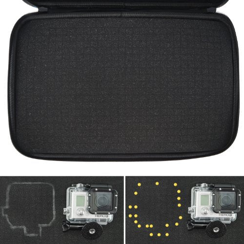 CamKix Carrying Case for GoPro Hero 5 Black & Session, Hero 4, 3+, 3, 2, 1 - Customizable Interior - Travel or Home Storage